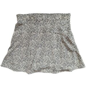 Altar'd State Tan Black Cheetah Print Lined Mini Skort Size Medium